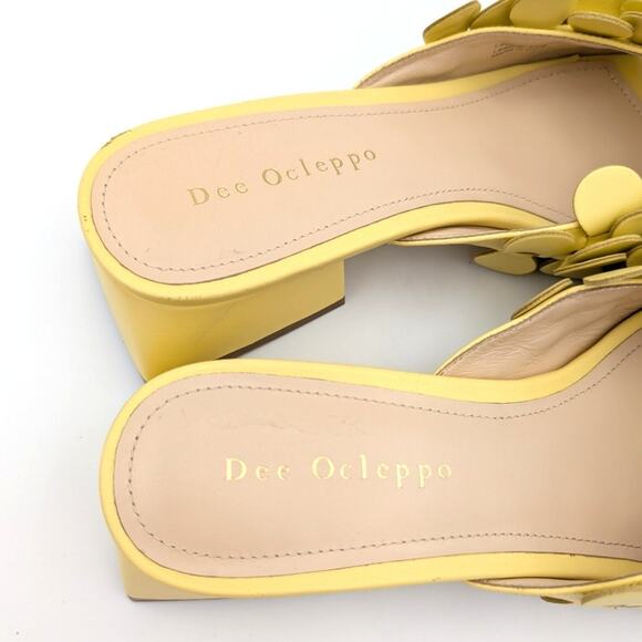 Dee Ocleppo Japan Embellished Leather Sandal Women's Yellow Size US6.5 EU37 - Picture 11 of 13